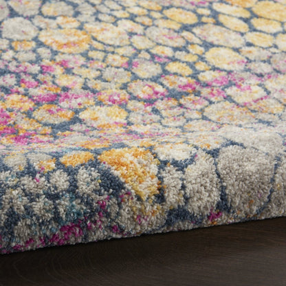 8' X 10' Yellow And Gray Abstract Area Rug