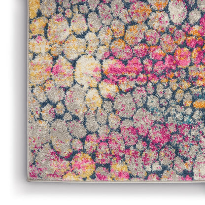 8' X 10' Yellow And Gray Abstract Area Rug