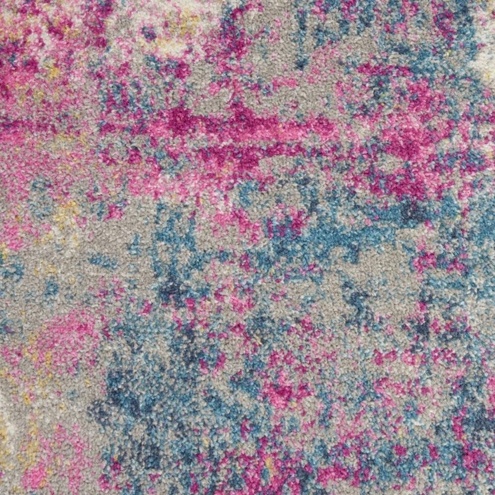 8' X 10' Ivory And Blue Abstract Area Rug