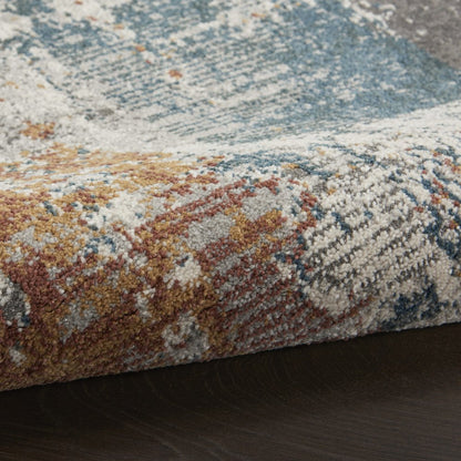 5' X 7' Gray And Ivory Abstract Distressed Area Rug