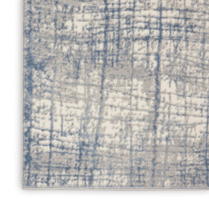 5' X 7' Gray And Ivory Abstract Distressed Area Rug