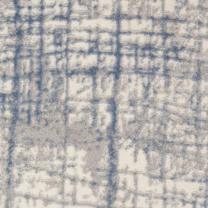 5' X 7' Gray And Ivory Abstract Distressed Area Rug