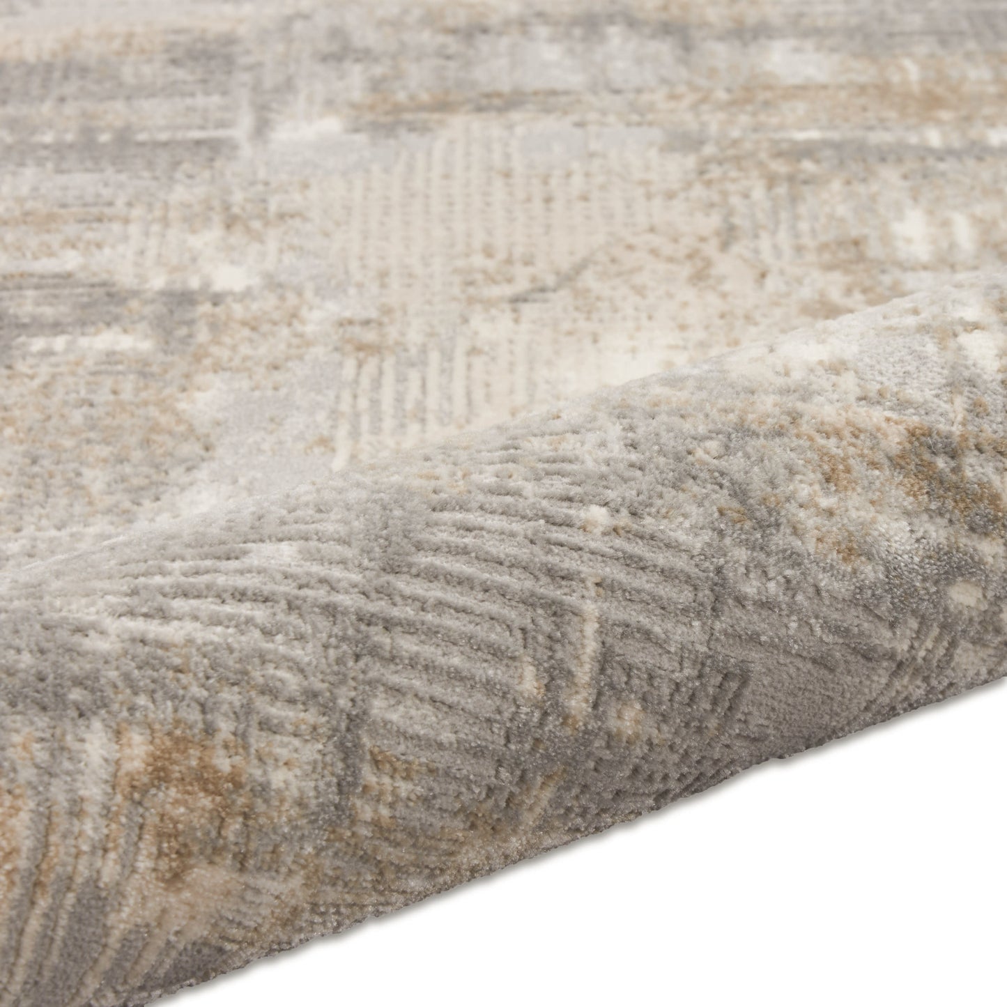 5' X 7' Blue And Ivory Southwestern Distressed Area Rug