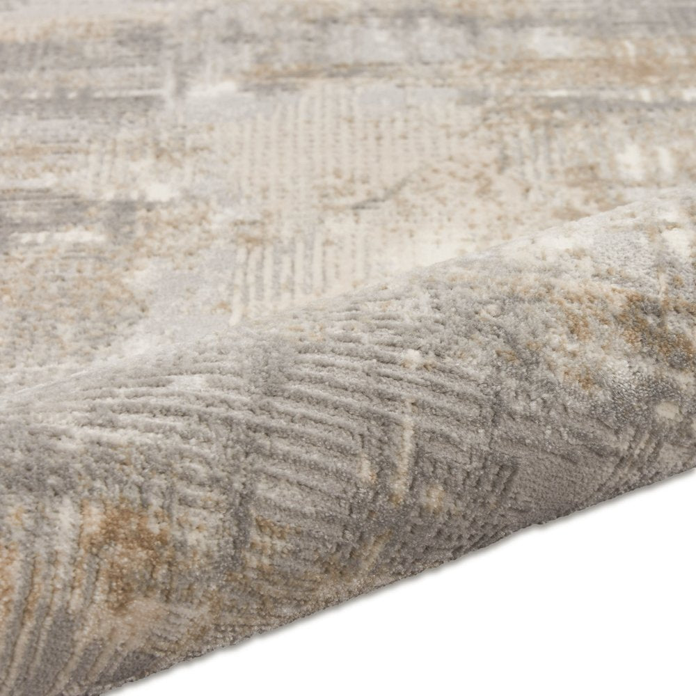 5' X 7' Blue And Ivory Southwestern Distressed Area Rug