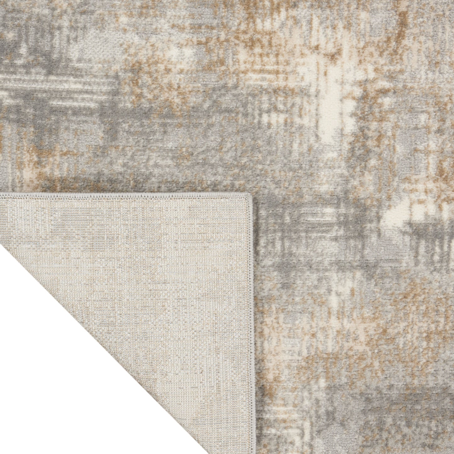 5' X 7' Blue And Ivory Southwestern Distressed Area Rug