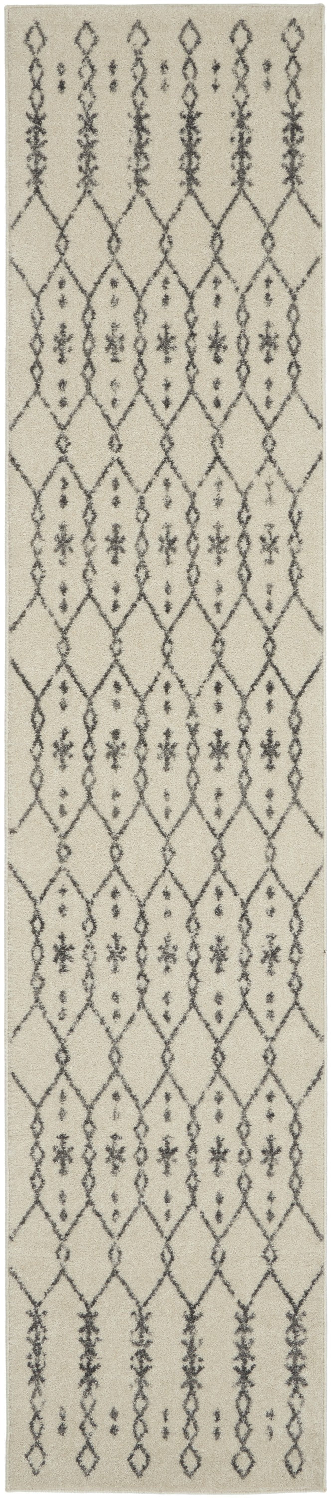 4' X 6' Gray Geometric Power Loom Area Rug