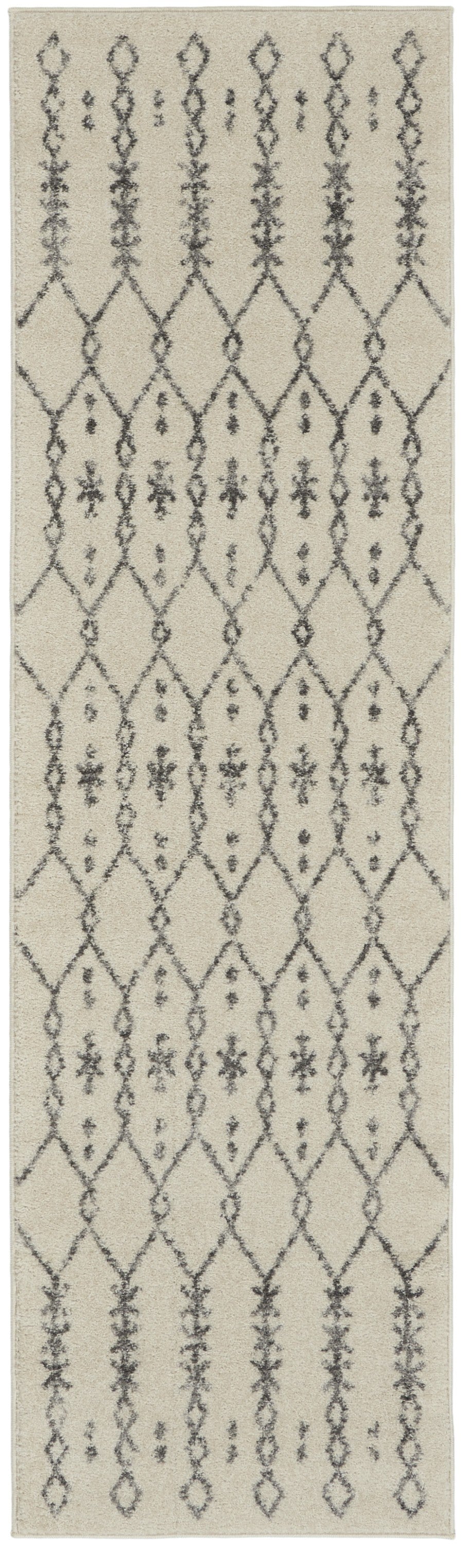 4' X 6' Gray Geometric Power Loom Area Rug