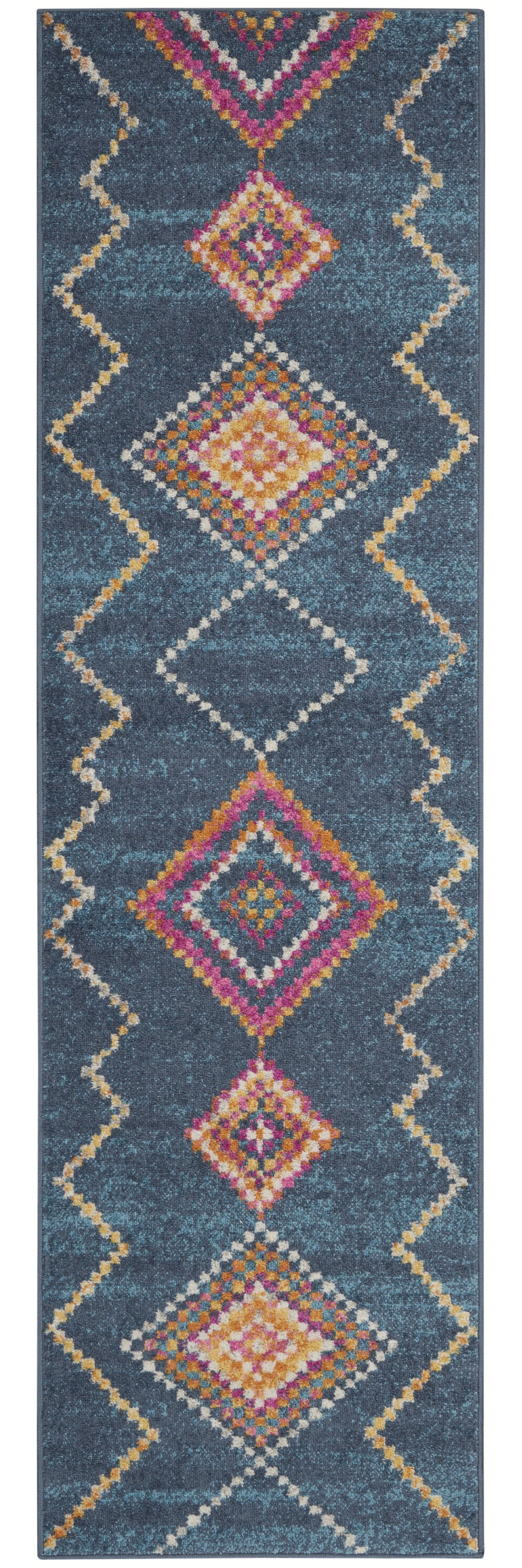 2' X 3' Navy Blue Southwestern Berber Area Rug