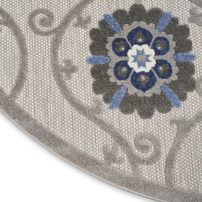 8' Blue And Orange Geometric Runner Rug