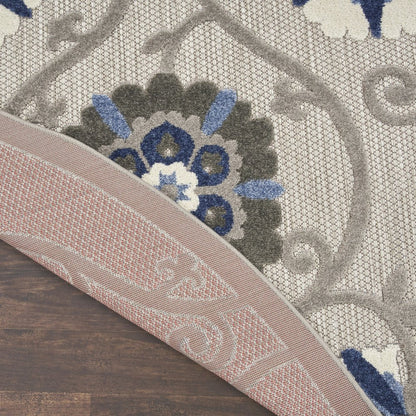 8' Blue And Orange Geometric Runner Rug