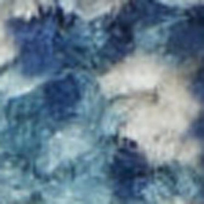 8' Blue And Orange Geometric Runner Rug