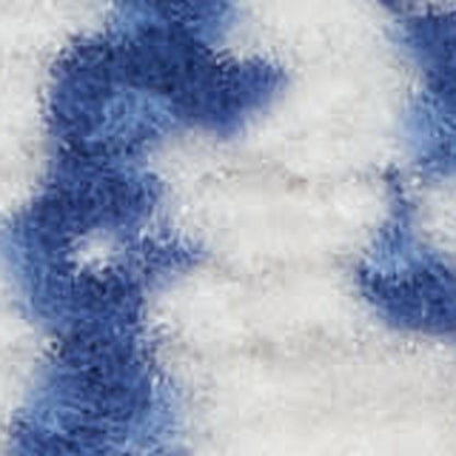 5' X 7' Blue And Ivory Damask Distressed Area Rug