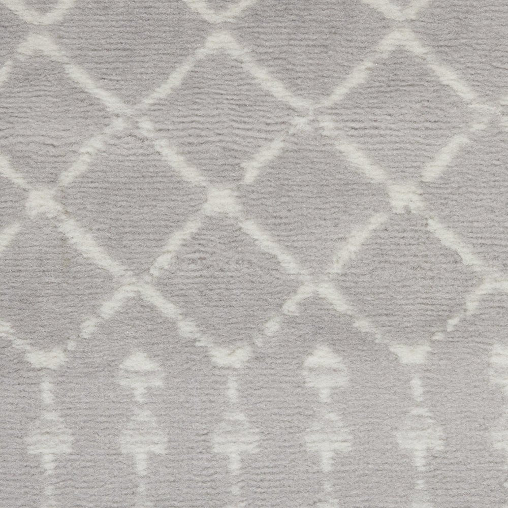 6' X 9' Ivory And Blue Geometric Area Rug