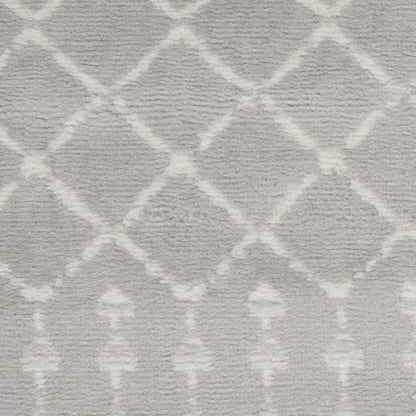4' X 6' Ivory And Blue Geometric Area Rug