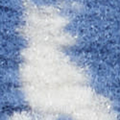 6' X 9' Blue And Ivory Floral Distressed Area Rug