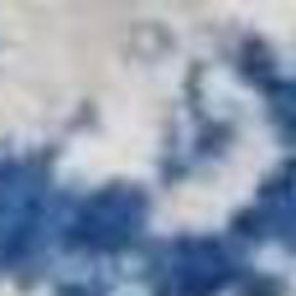 5' X 7' Ivory And Blue Ombre Distressed Area Rug