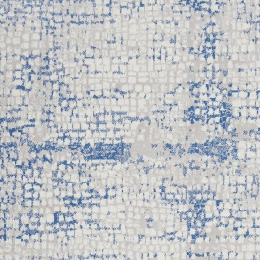 6' X 9' Blue And Gray Geometric Area Rug