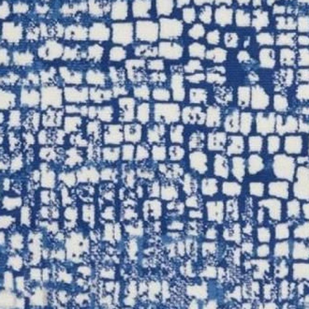 5' X 7' Ivory And Blue Geometric Area Rug