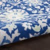 6' X 9' Navy Blue Floral Dhurrie Area Rug