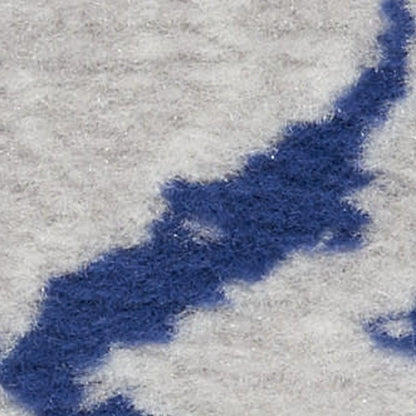 5' X 7' Ivory And Blue Medallion Area Rug