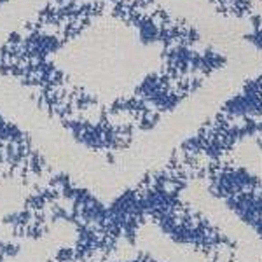 6' X 9' Blue And Gray Geometric Area Rug