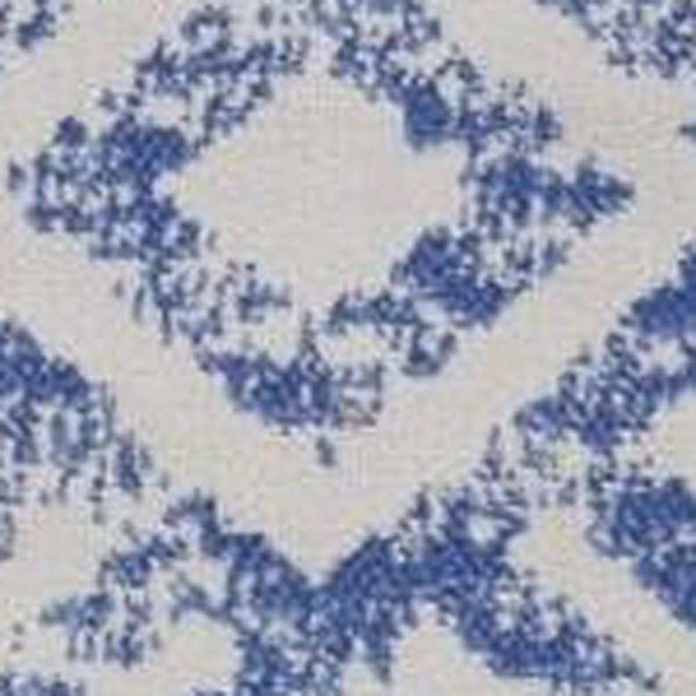 6' X 9' Blue And Gray Geometric Area Rug