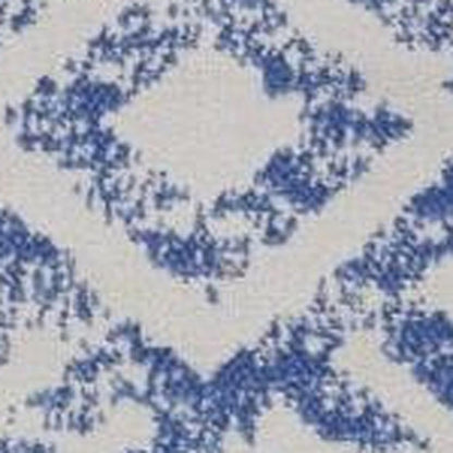 6' X 9' Blue And Gray Geometric Area Rug