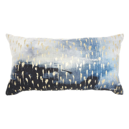 Blue Abstract Lumbar Pillow