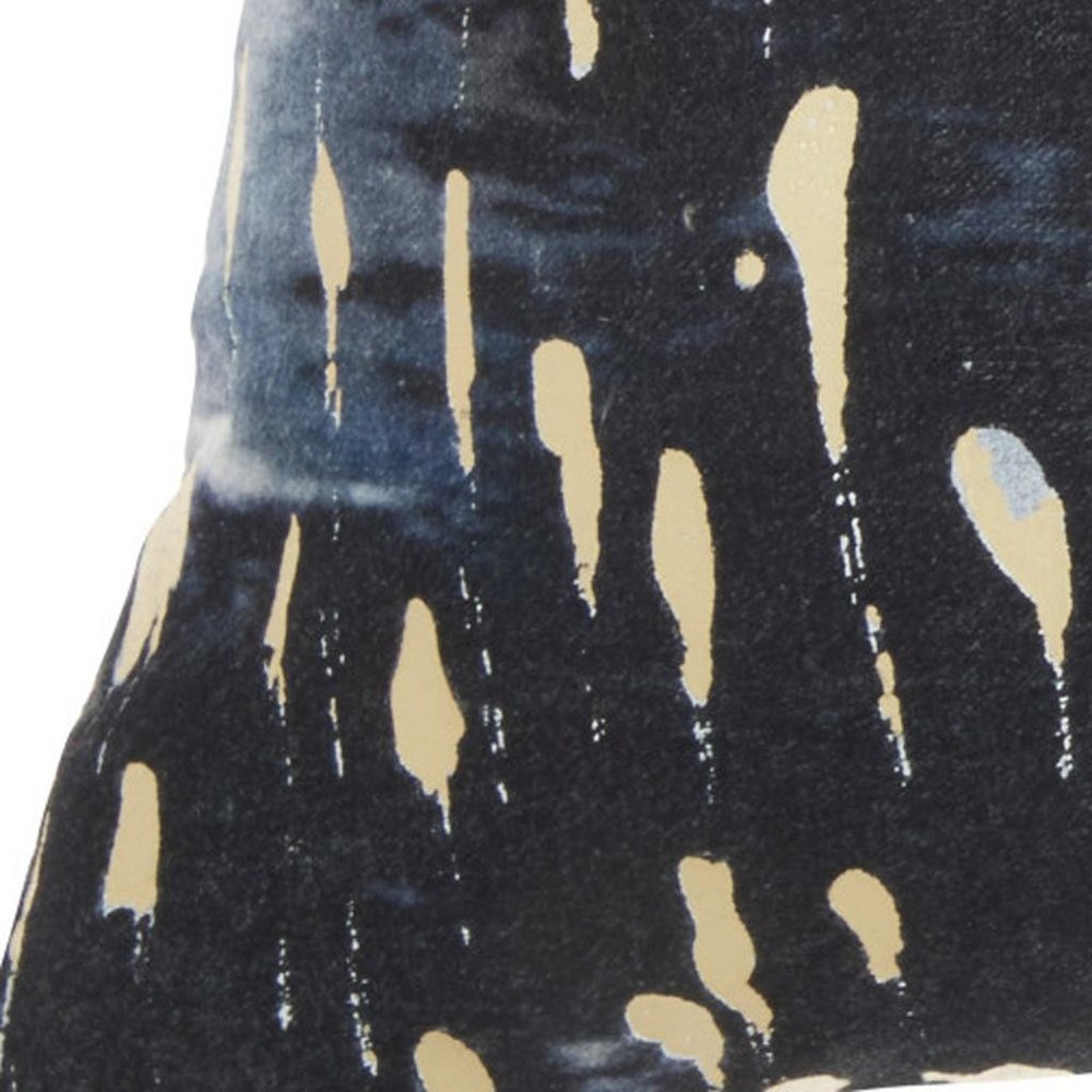 Blue Abstract Lumbar Pillow
