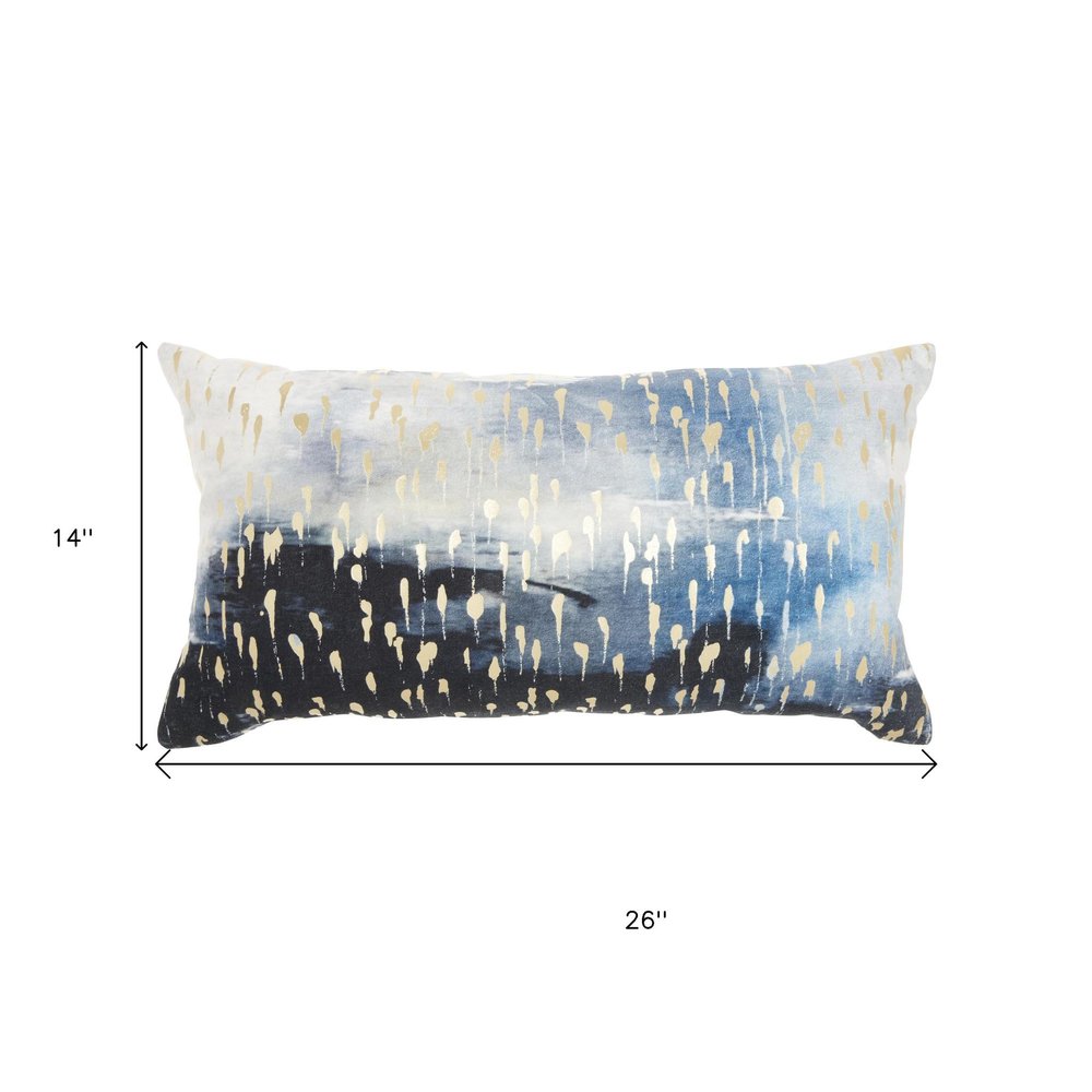 Blue Abstract Lumbar Pillow
