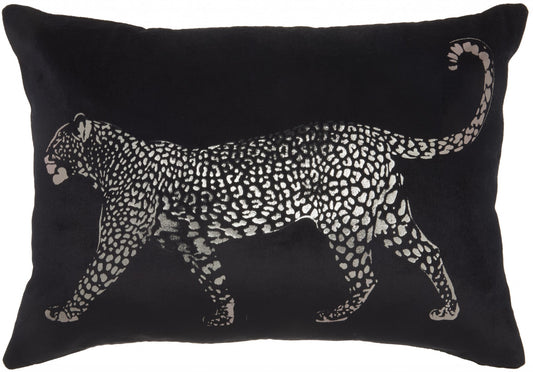 Black Leopard Lumbar Pillow
