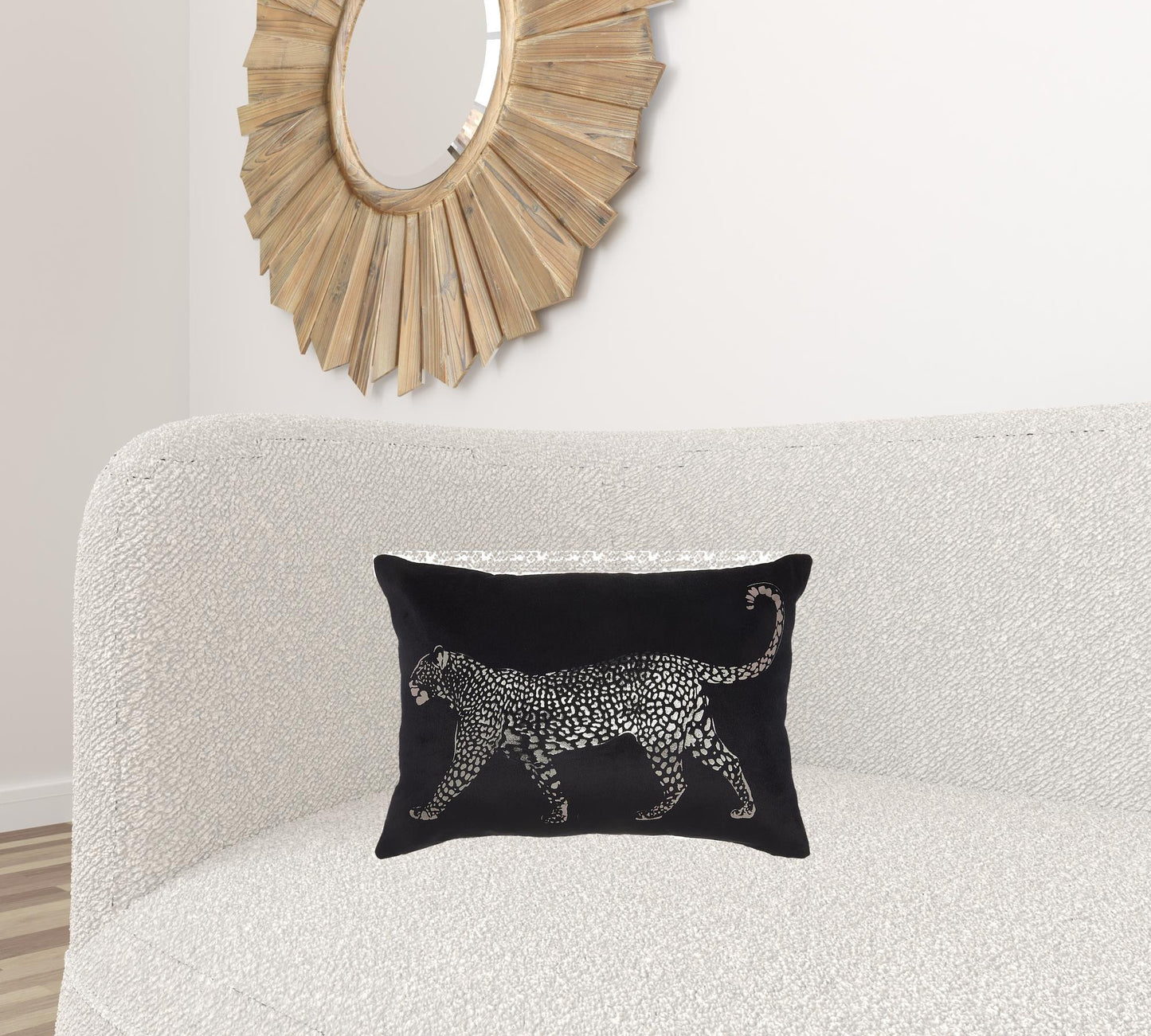 Black Leopard Lumbar Pillow