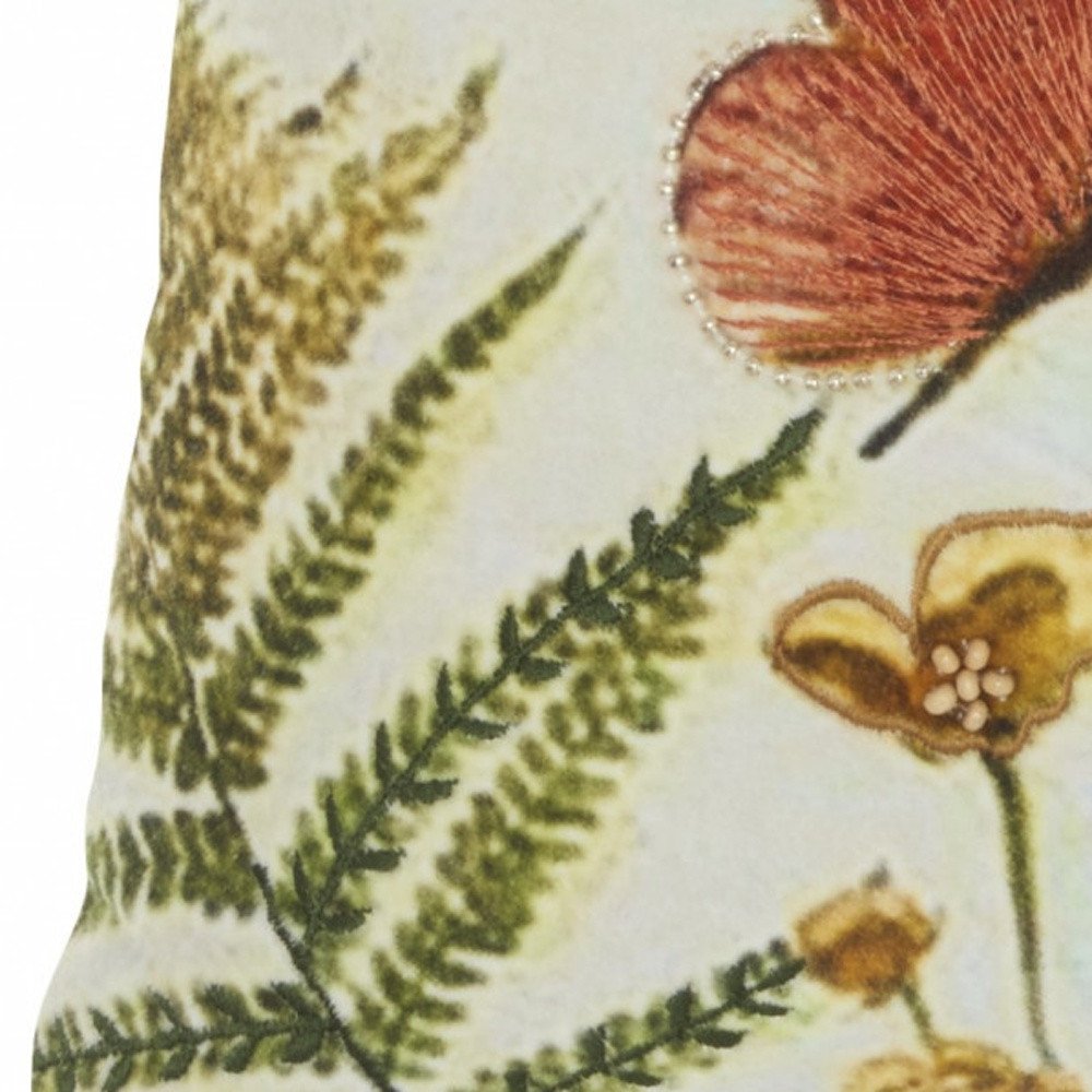 18" Orange White and Green Cotton