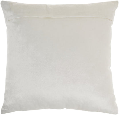 Glam Ivory And Gold Accent Throw Pillow With Beaded Details