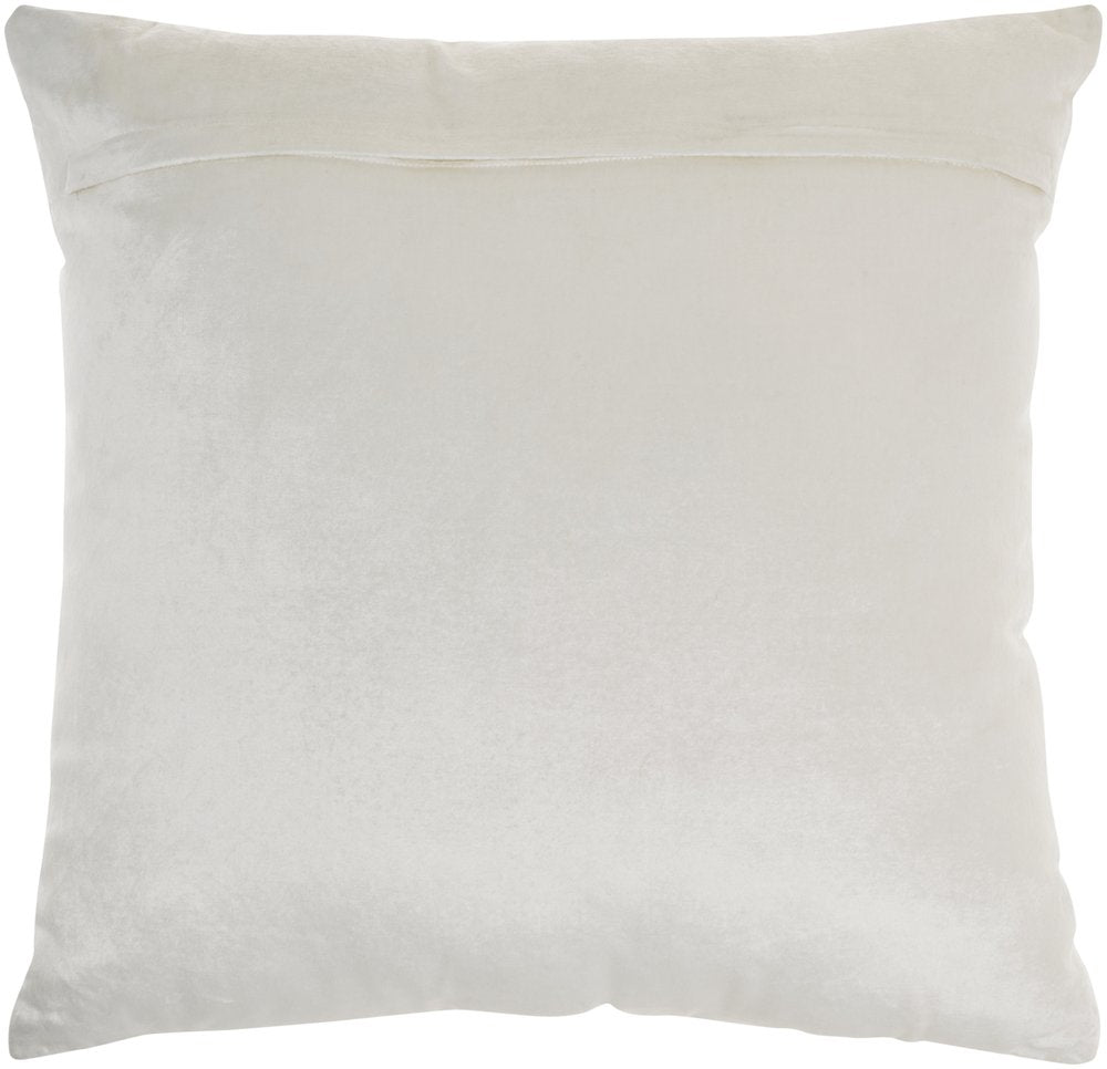 Glam Ivory And Gold Accent Throw Pillow With Beaded Details