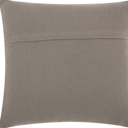 20" Light Gray Cotton Blend Curly Loops Throw Pillow