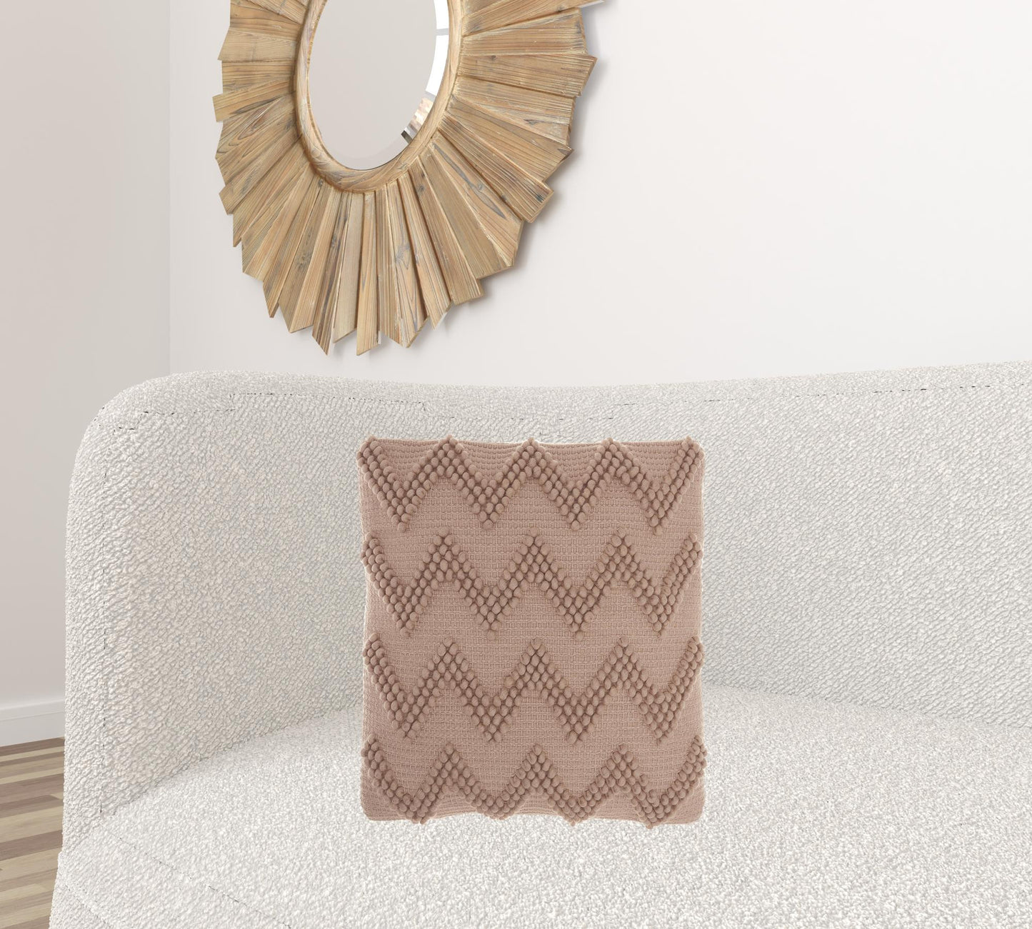 Rose Pink Chevron Detail Throw Pillow