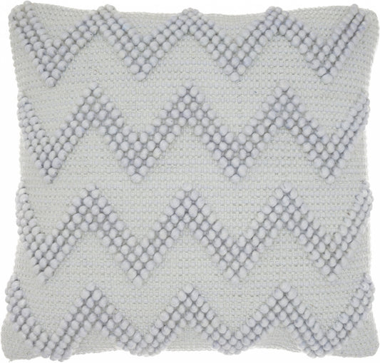 Pale Blue Chevron Detail Throw Pillow