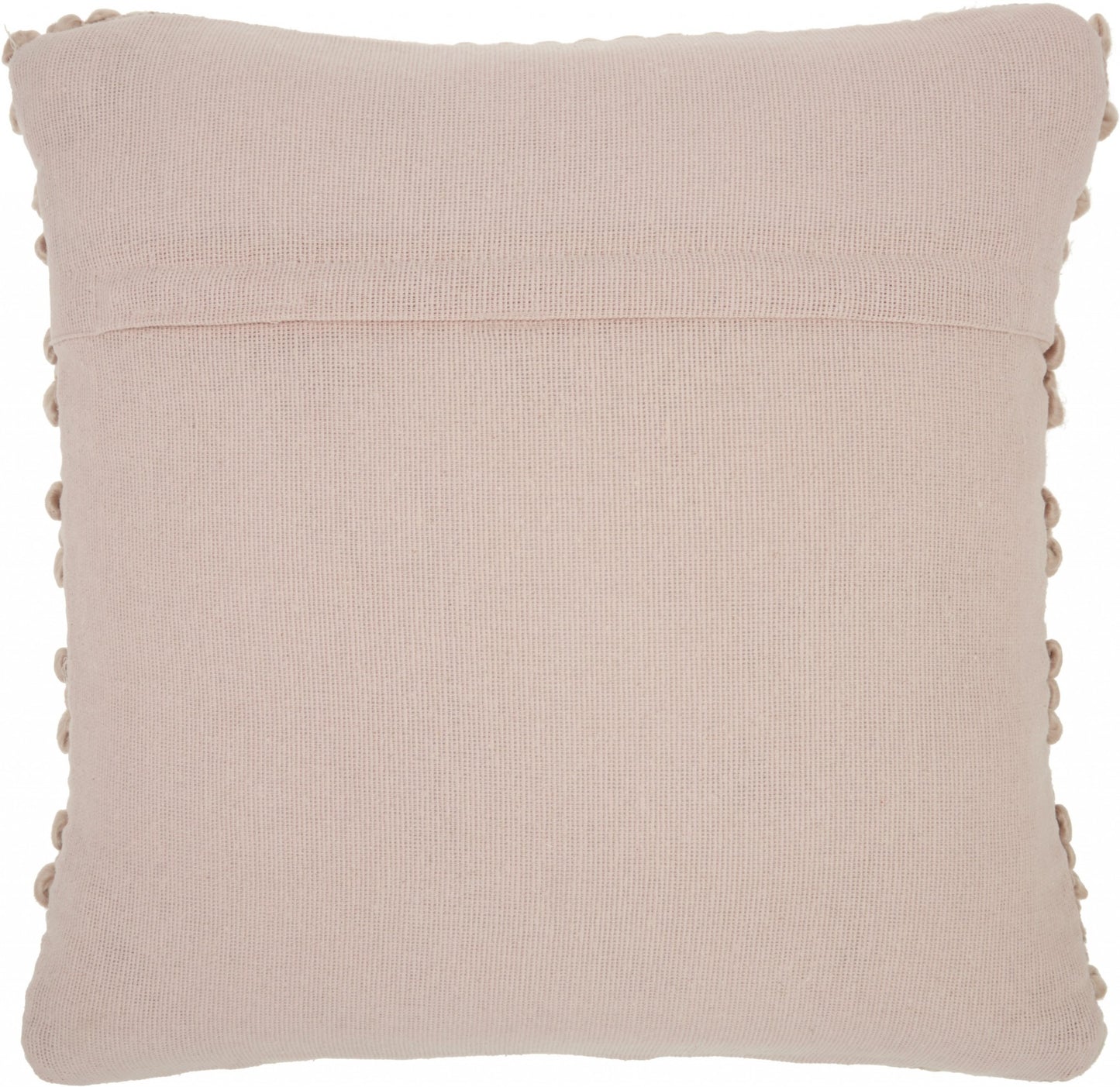 Xl Rose Pink Pom-Pom Detailed Throw Pillow