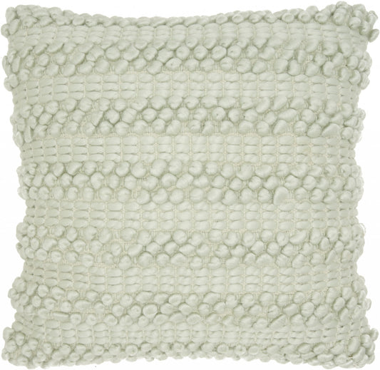 20" Mint Green Striped Throw Pillow With Texture