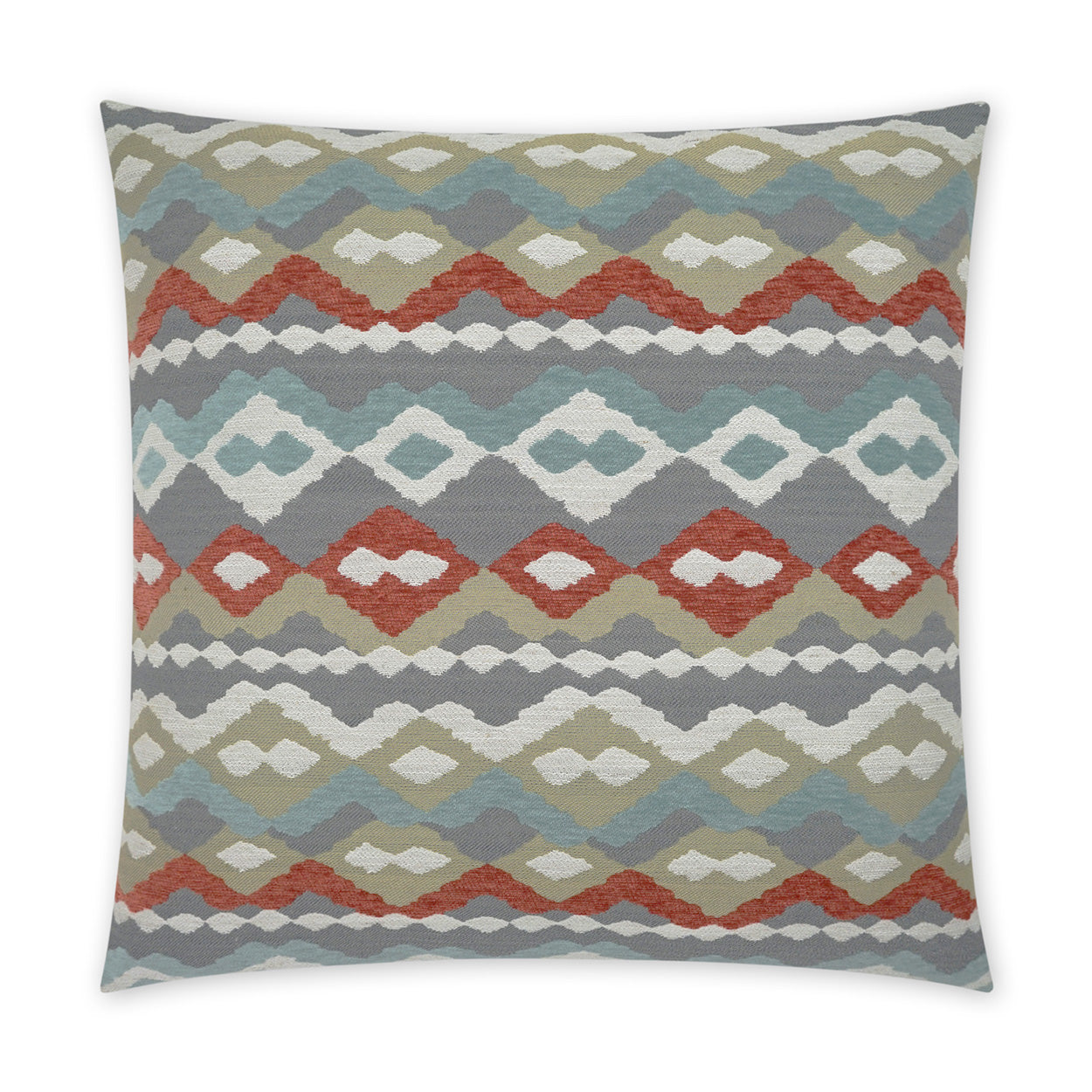 D.V. KAP HOME   24" x 24" Santa Fe Pillow - Coral Western Chic    - 3861-C-2424