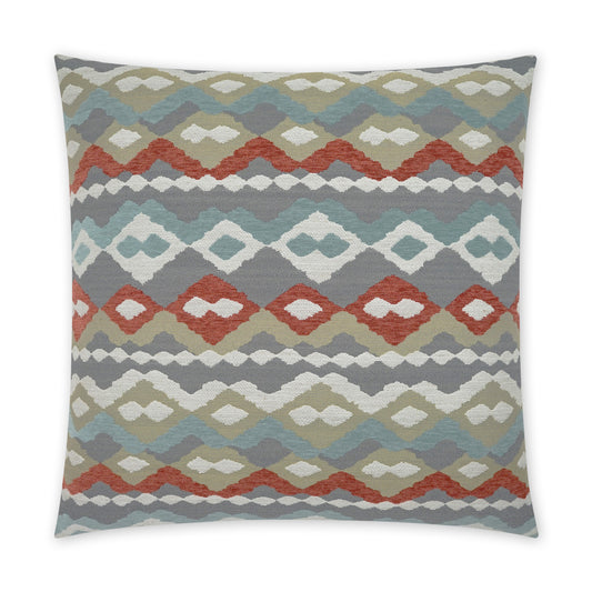 D.V. KAP HOME   24" x 24" Santa Fe Pillow - Coral Western Chic    - 3861-C-2424