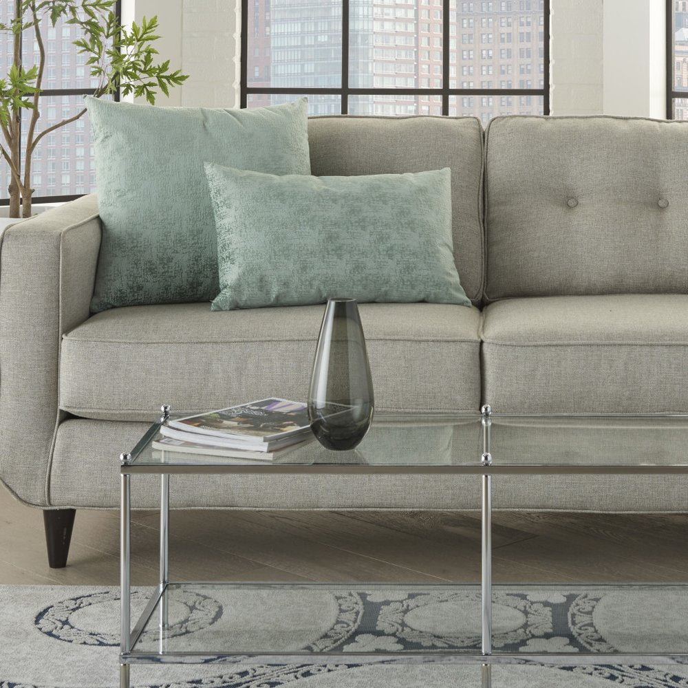 22" Green Abstract Throw Pillow