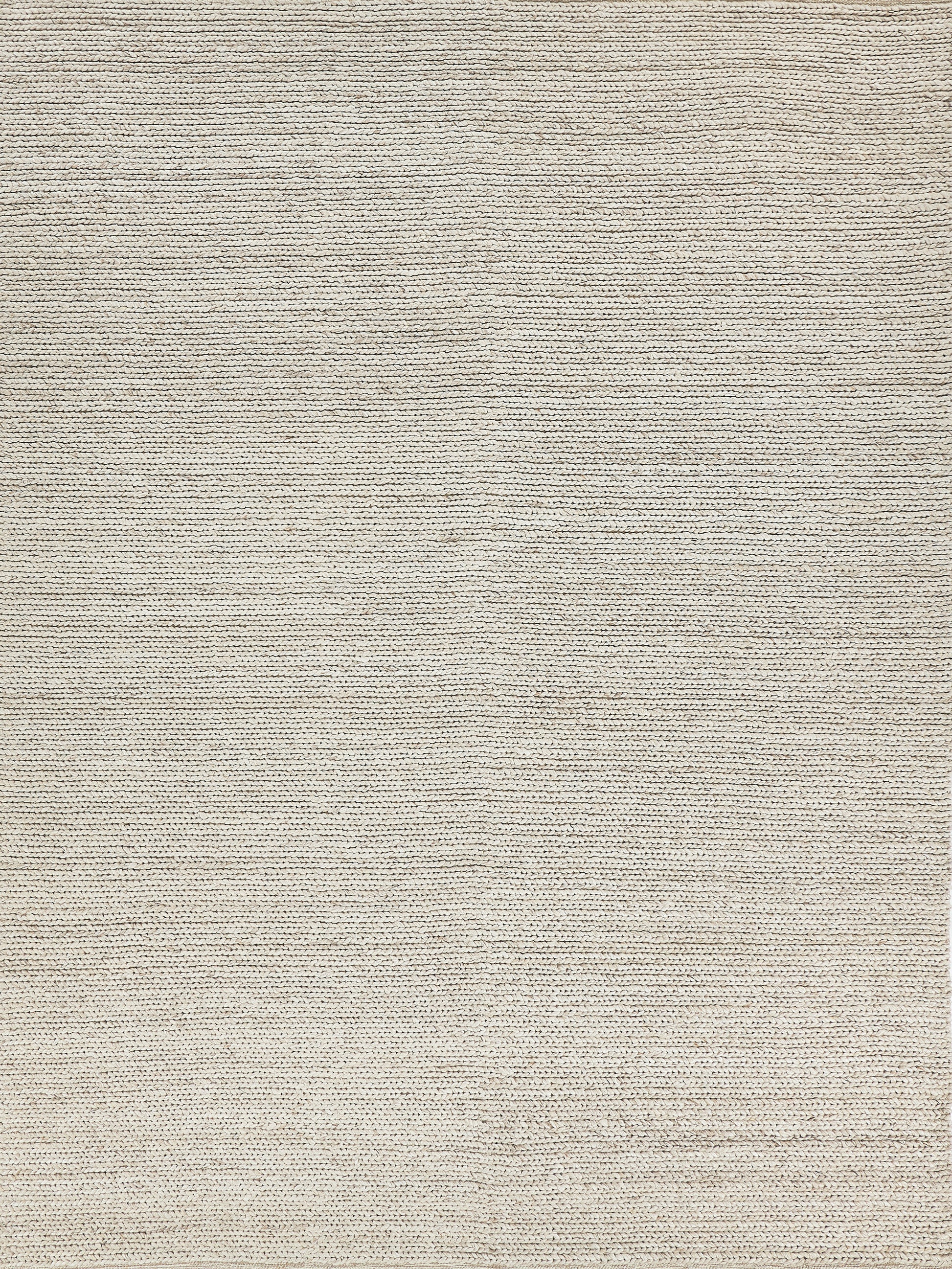 Beige hand-woven rug with subtle horizontal stripes.