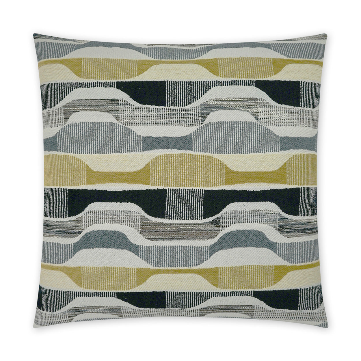 D.V. KAP HOME   24" x 24" Ebb & Flow Pillow - Onyx Modern, Abstract    - 3862-O-2424