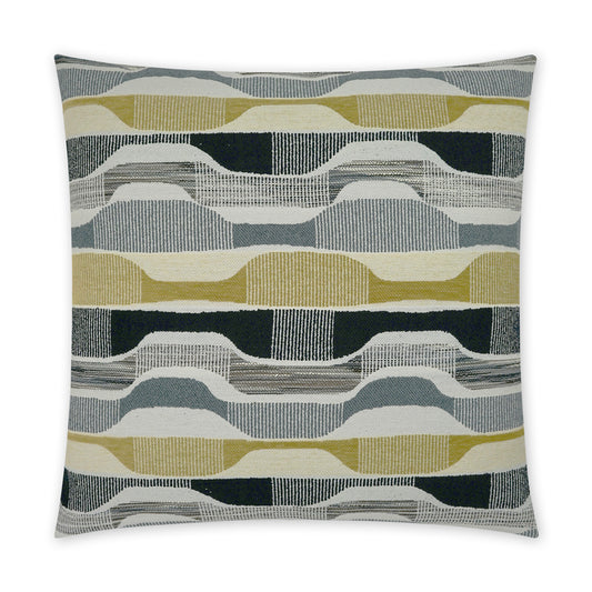 D.V. KAP HOME   24" x 24" Ebb & Flow Pillow - Onyx Modern, Abstract    - 3862-O-2424