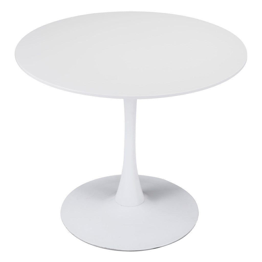 35" Steel Pedestal Base Dining Table