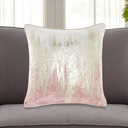 18" Pink Velvet Throw Pillow