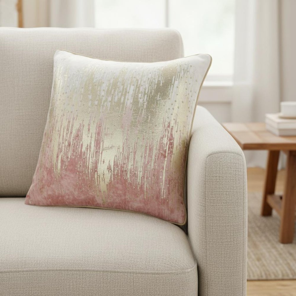 18" Pink Velvet Throw Pillow