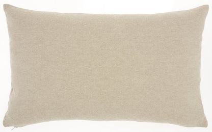 12" X 20" Rose Gold and White Metallic and Cowhide Throw Pillow